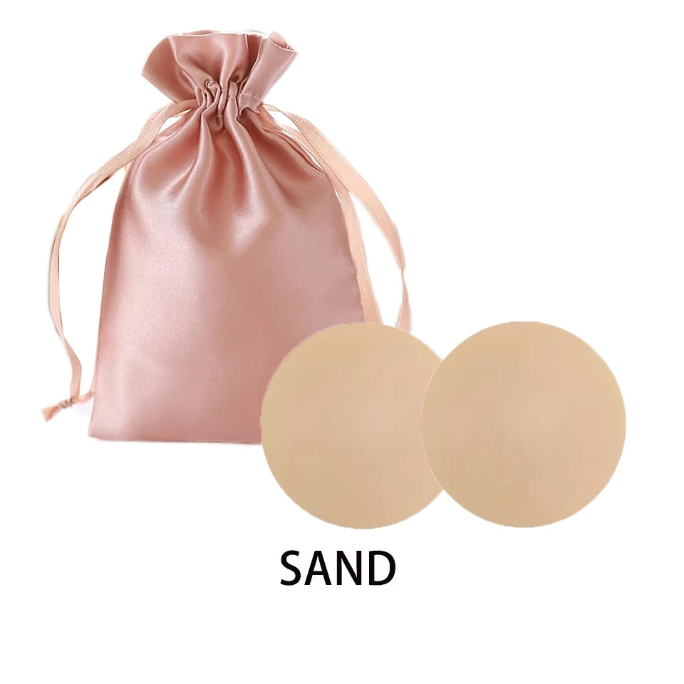 Reusable Silicone Nipple Covers Non Sticky Nipple Pasties Breast Petals With Satin Bag