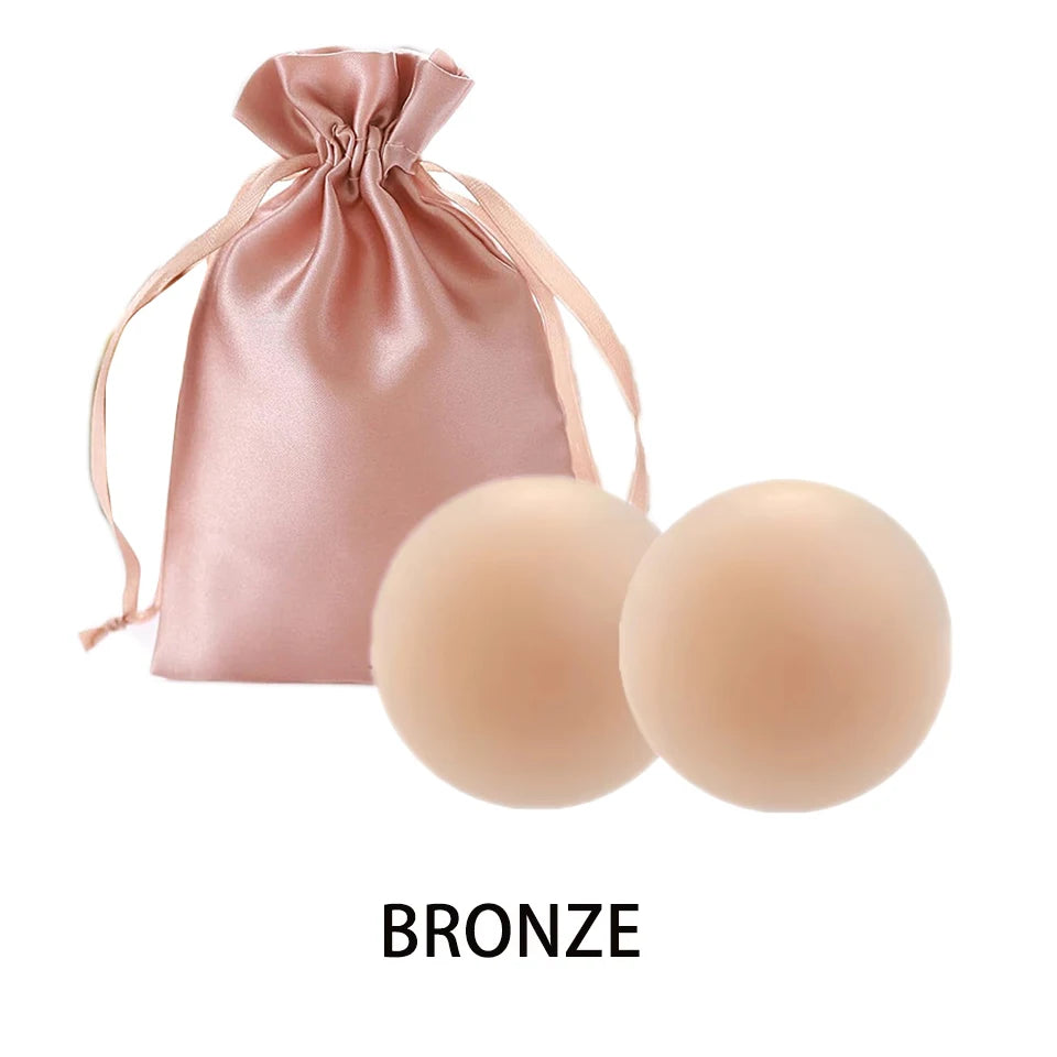 Reusable Silicone Nipple Covers Non Sticky Nipple Pasties Breast Petals With Satin Bag