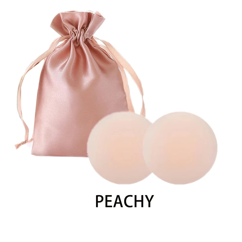 Reusable Silicone Nipple Covers Non Sticky Nipple Pasties Breast Petals With Satin Bag