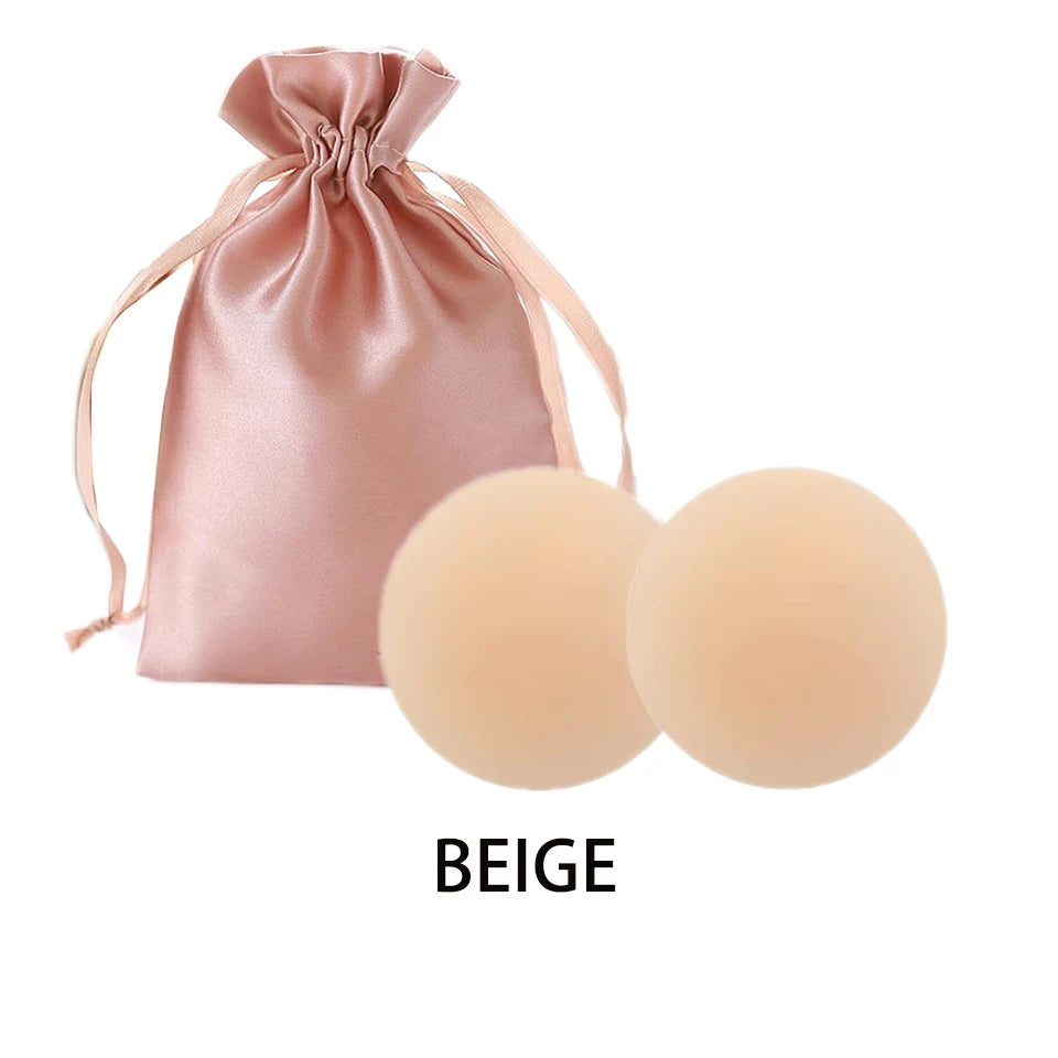 Reusable Silicone Nipple Covers Non Sticky Nipple Pasties Breast Petals With Satin Bag